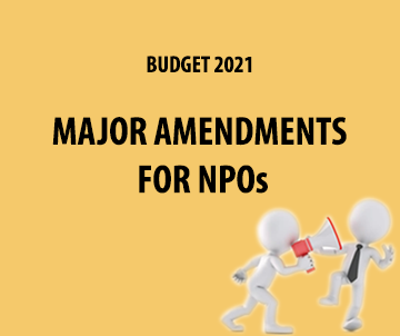 E-communique released on Major Amendments for NPOs in Budget 2021
