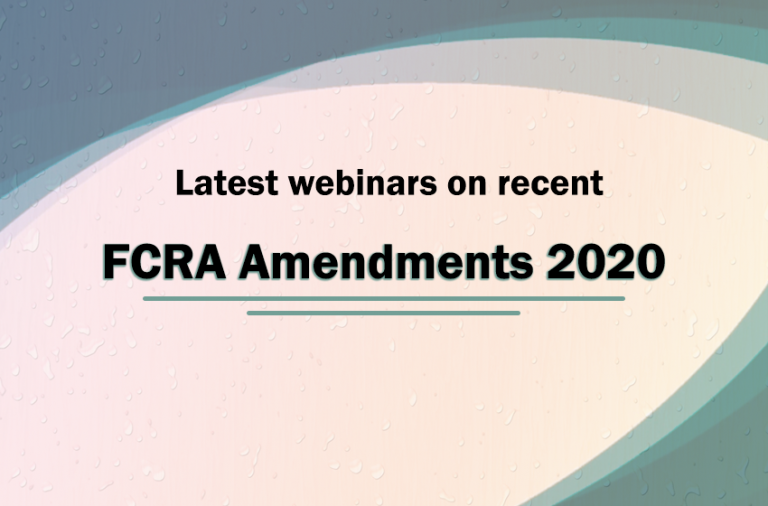 Latest Webinars on FCRA Amendment Act 2020