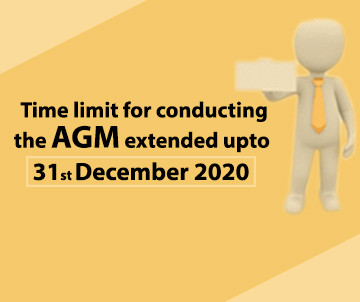 Time Limit for conducting the AGM extended upto 31st December 2020